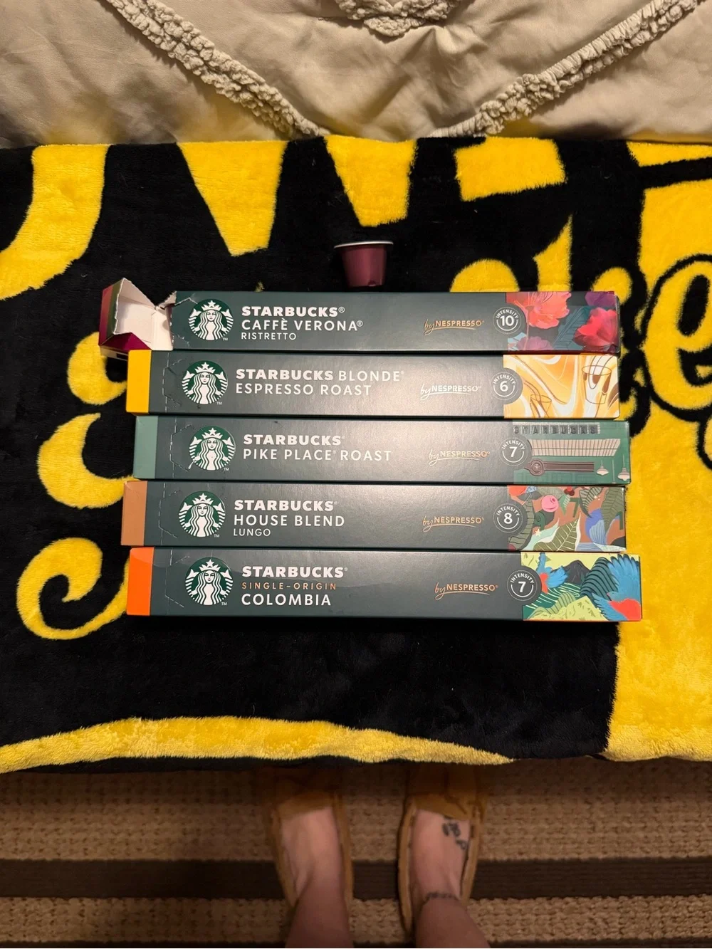 Starbucks Coffee Capsule Variety Pack - Green, Orange, Purple, Yellow, Brown